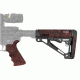 HOGUE AR15/M16 Kit, Finger Groove Beavertail Grip and OverMold Collapsible Buttstock, Fits Mil-Spec Buffer Tube, Red Lava Rubber 15456
