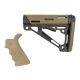 Hogue AR15/M16 Kit, Finger Groove Beavertail Grip and OverMold Collapsible Buttstock, Fits Comm. Buffer Tube, Flat Dark Earth Rubber 15355