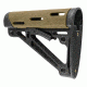 HOGUE AR15/M16 Kit, Finger Groove Beavertail Grip and OverMold Collapsible Buttstock, Fits Comm. Buffer Tube, Flat Dark Earth Rubber 15355