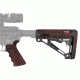 HOGUE AR15/M16 Kit, Finger Groove Beavertail Grip and OverMold Collapsible Buttstock, Fits Comm. Buffer Tube, Red Lava Rubber 15455