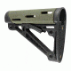 HOGUE AR15/M16 Kit, Finger Groove Beavertail Grip and OverMold Collapsible Buttstock, Fits Comm. Buffer Tube, OD Green Rubber 15255