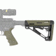 HOGUE AR15/M16 Kit, Finger Groove Beavertail Grip and OverMold Collapsible Buttstock, Fits Comm. Buffer Tube, OD Green Rubber 15255