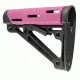 HOGUE AR15/M16 Kit, Finger Groove Beavertail Grip and OverMold Collapsible Buttstock, Fits Comm. Buffer Tube, Pink Rubber 15755