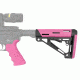 HOGUE AR15/M16 Kit, Finger Groove Beavertail Grip and OverMold Collapsible Buttstock, Fits Comm. Buffer Tube, Pink Rubber 15755