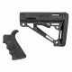HOGUE AR15/M16 Kit, Finger Groove Beavertail Grip and OverMold Collapsible Buttstock, Fits Mil-Spec Buffer Tube, Black Rubber 15056