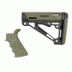 HOGUE AR15/M16 Kit, Finger Groove Beavertail Grip and OverMold Collapsible Buttstock, Fits Mil-Spec Buffer Tube, OD Green Rubber 15256