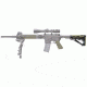 HOGUE AR15/M16 Kit, Finger Groove Beavertail Grip and OverMold Collapsible Buttstock, Fits Mil-Spec Buffer Tube, OD Green Rubber 15256