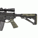 HOGUE AR15 / M16 No Finger Groove Piranha Grip G10, G-Mascus Green 13138