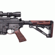HOGUE AR15 / M16 No Finger Groove Piranha Grip G10, G-Mascus Red Lava 13639