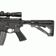 HOGUE AR15 / M16 No Finger Groove Piranha Grip G10, Solid Black 13139
