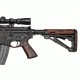 HOGUE AR15 / M16 No Finger Groove Smooth G10, G-Mascus Red Lava 13669