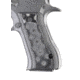 Hogue Baby Eagle .40 / 9mm Jericho &amp; Uzi Eagle Checkered G-10 - G-Mascus Black/Gray 76177-BLKGRY