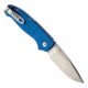 Hogue Ballista I Automatic Folding Knife, 3.5in, 154CM Stainless Steel, Drop Point Blade, Tumbled Finish, Matte Blue Aluminum Handle, 64133