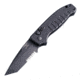 Hogue Ballista I Automatic Folding Knife, 3.5in, 154CM Stainless Steel, Tanto Blade, Partially Serrated, Black Cerakote Finish, Matte Black Aluminum Handle, 64120