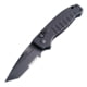 Hogue Ballista I Automatic Folding Knife, 3.5in, 154CM Stainless Steel, Tanto Blade, Partially Serrated, Black Cerakote Finish, Matte Black Aluminum Handle, 64120