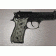 Hogue Beretta 92FS Checkered G-10 - G-Mascus Black/Gray 92177-BLKGRY