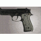 Hogue Beretta 92FS Checkered G-10 - G-Mascus Black/Gray 92177-BLKGRY