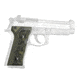 Hogue Beretta M9A3 Handgun Grip, Vertec Panels, Checkered, G10 - G-Mascus, Green Lava, 90158