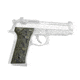 Hogue Beretta M9A3 Handgun Grip, Vertec Panels, Piranha, G10 - G-Mascus, Green Lava, 90128