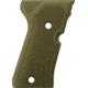Hogue Checkered Aluminum Gun Grip, Matte Green Anodized 93171