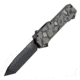 Hogue Compound Automatic Folding Knife, 3.5in, CPM S30V Stainless, Black PVD, Tanto Blade, Black G10 Handle,