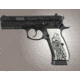 Hogue CZ 75 Scrimshaw Ivory Polymer - Grim Reaper Full Body X2 75029