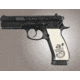 Hogue CZ 75 Scrimshaw Ivory Polymer - Navy insignia 75028