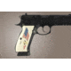 Hogue CZ 75 Scrimshaw Ivory Polymer - Eagle with Flag 75023