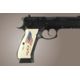 Hogue CZ 75 Scrimshaw Ivory Polymer - Eagle with Flag 75023