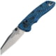 Hogue Deka Folding Knife, 3.25 in CPM 20CV Stainless Steel Wharncliffe Blade, Stone Tumbled, Blue Lava G10 Handle, 24263