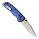 Hogue Deka Folding Knife, 3.25 in CPM MagnaCut Stainless Steel Clip Point Blade, Stone Tumbled, Blue Glass Fiber Reinforced Polymer Handle, 24373