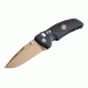 Hogue EX-01 3.5in Sig Emperor Scorpion Folder Drop Point Blade, FDE PVD, G-10 with Sig Medallion, Black/FDE 36170