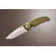 Hogue EX-01 4in Tactical Folder Drop Point Blade Tumble Finish Alum Frame - Matte OD Green 34151
