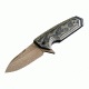 Hogue EX-02 3.75in Sig Folder Spear Point Blade Flipper, Flat Dark Earth Finish, G10 Scales, Green 36218