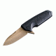 Hogue EX-02 3.75in Sig Folder Spear Point Blade Flipper, Flat Dark Earth Finish, G10 Scales, Black 36219