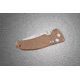 Hogue EX-03 3.5in Folder Tanto Blade Tumble Finish Polymer Frame - Matte Brown 34363