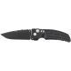 Hogue EX-A01 Automatic Tactical Folding Knife, 3.5in, 154CM Stainless Steel, Black Cerakote Drop Point Blade, Matte Black Aluminum Handle, 34130