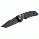 Hogue EX-A01 Automatic Tactical Folding Knife, 3.5in, 154CM Stainless Steel, Black Cerakote Tanto Blade, Matte Black Aluminum Handle, 34120