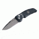 Hogue EX-A01 Sig Tactical Automatic Folding Knife, 3.5in, 154CM Stainless Steel, Drop Point Blade, Grey PVD, G-10 Frame Solid Black Black Sig Medallion Handle, 36132