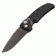 Hogue EX-A01 Automatic Tactical Folding Knife, 3.5in, 154CM Stainless, Drop Point Blade Tumbled Finish, Matte Black Aluminum Handle, 34136