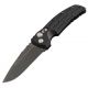 Hogue EX-A01 Automatic Tactical Folding Knife, 3.5in, 154CM Stainless, Drop Point Blade Tumbled Finish, Matte Black Aluminum Handle, 34136