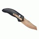Hogue EX-A04 3.5in Sig Emperor Scorpion Automatic Folder Wharncliffe Blade, FDE PVD, G-10 Frame - Solid Black - FDE Sig Medallion 36420