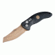 Hogue EX-A04 3.5in Sig Emperor Scorpion Automatic Folder Wharncliffe Blade, FDE PVD, G-10 Frame - Solid Black - FDE Sig Medallion 36420