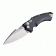 Hogue EX-A05 Automatic Folding Knife, 3.5in, CPM 154 Stainless Steel, Spear Point Blade, Stone Tumbled, Matte Black Aluminum Handle, 34530