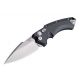 Hogue EX-A05 Automatic Folding Knife, 3.5in, CPM 154 Stainless Steel, Spear Point Blade, Stone Tumbled, Matte Black Aluminum Handle, 34530
