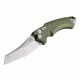Hogue Ex-a05 4inch Folder Cpm154 Wharncliffe Blade Tumbled Finish - Od Green Aluminum Frame - 34501
