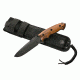 Hogue EX-F01 5 1/2in. Fixed Drop Point Blade A-2 Black Kote Wood Scales, Coco Bolo 35176