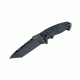 Hogue EX-F01 5.5in Fixed Tanto A-2 Steel Blade w/Black Automatic Retention Sheath, Black Finish, G10 Solid Black Scales 35129