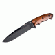Hogue EX-F01 7in. Fixed Drop Point Blade A-2 Black Kote Wood Scales, Coco Bolo 35156