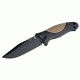 Hogue EX-F02 4.5in. Fixed Clip Point Blade Black Kote Auto Retention Sheath Black, Rubber OverMold Handle Dark Earth 35253